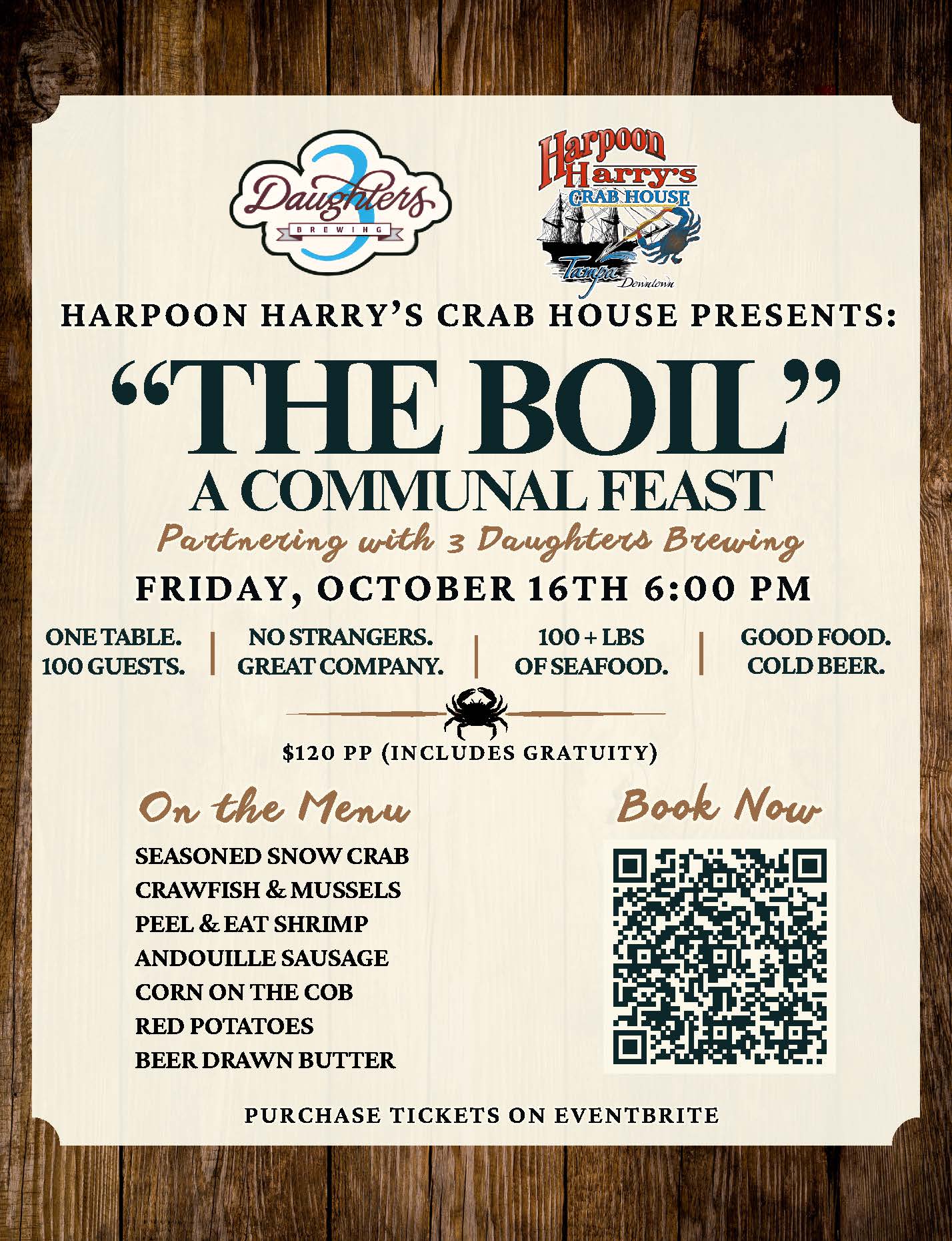 “The Boil” – A Communal Feast – October 16, 2026